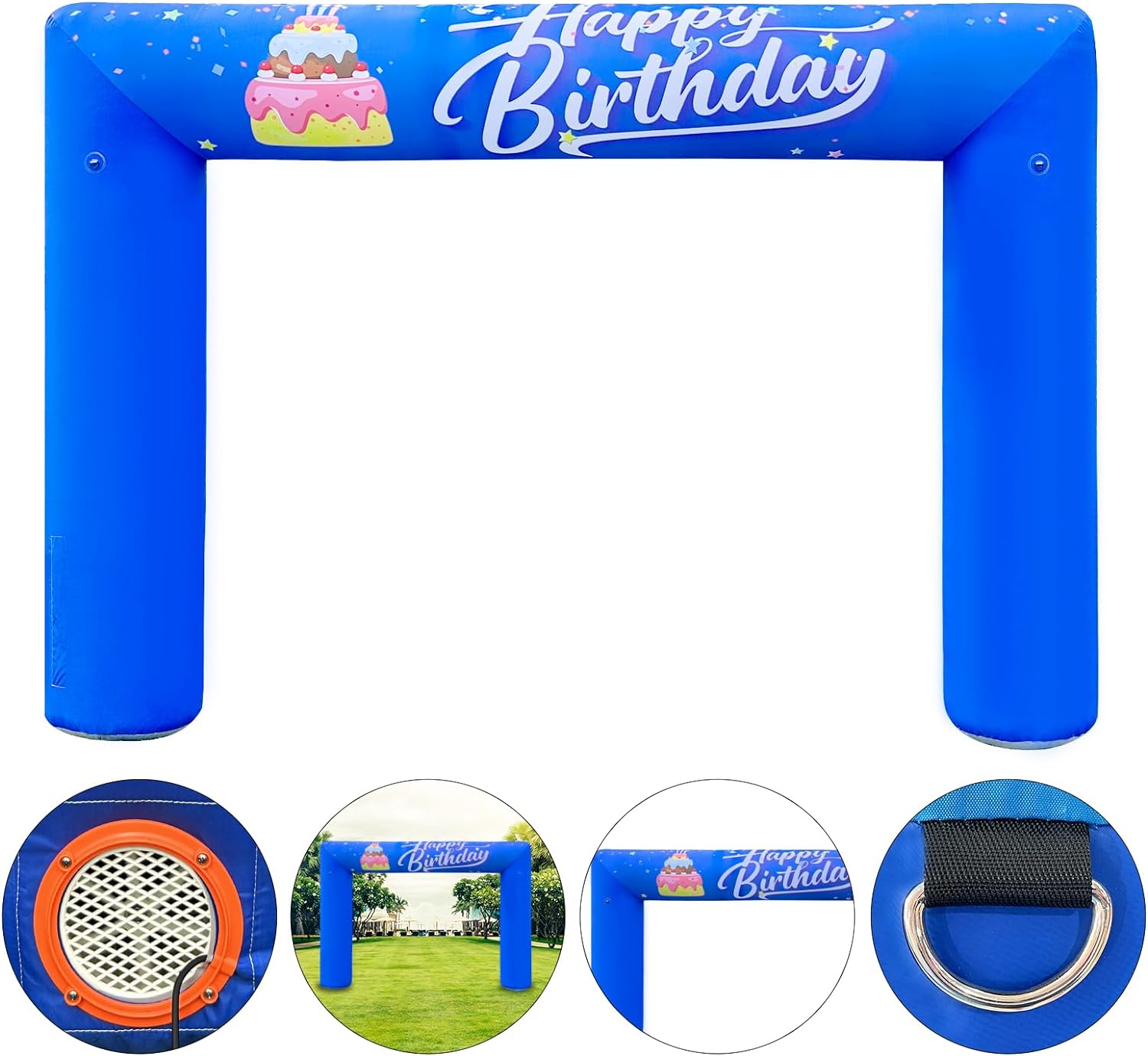 14x10ft Inflatable Birthday Party Arch Decoration, Garden Events Inflatable Archway, Suitable For Indoor, Outdoor, Lawn, Garden Decoration Parties