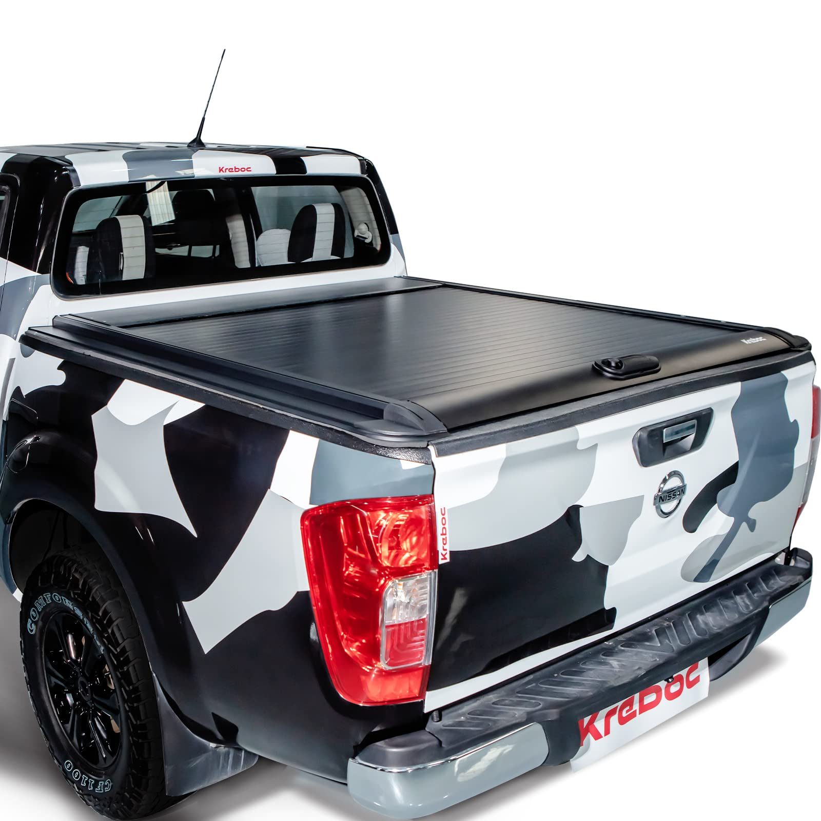 Kreboc Truck Tonneau Cover Aluminum Retractable Truck Bed Cover Fits 2005-2020 Toyota Tacoma 5.0 FT Bed 60" Pickup(Short Bed) Black