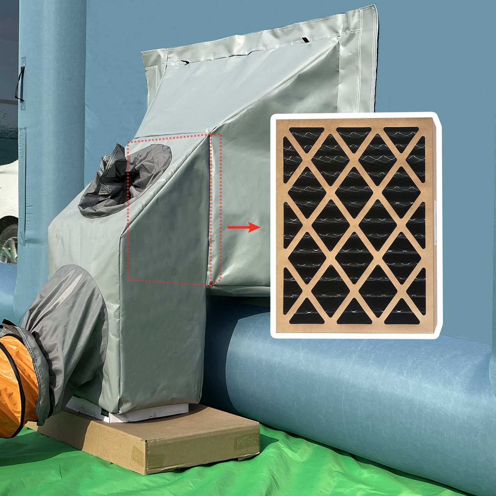 TKLoop Inflatable Spray Booth Exhaust Ventilation Device for Indoor - Only Applicable to TKLoop Inflatable Paint Booth