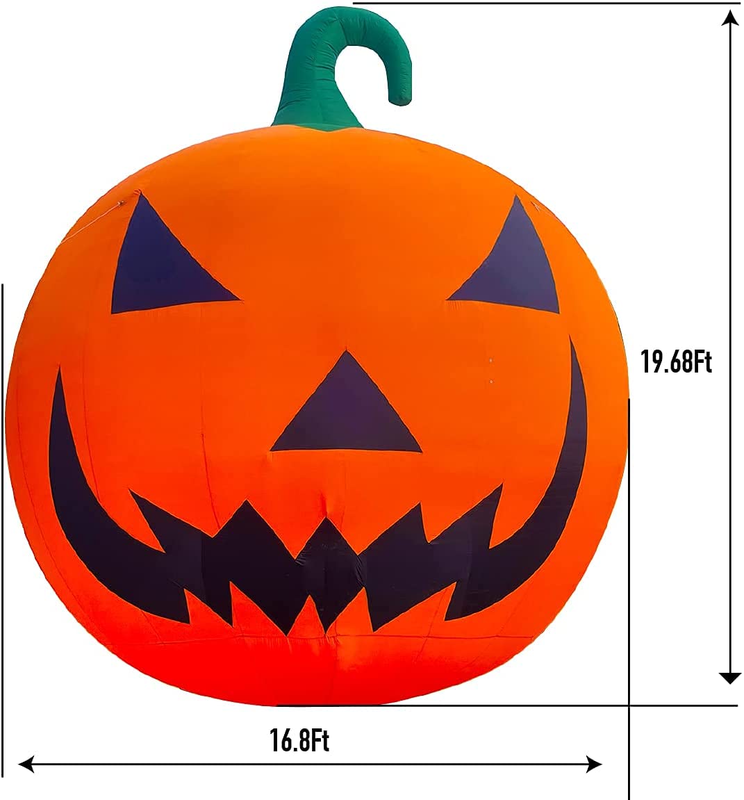 image 2: Product size Image-halloween inflatables-20ft halloween Inflatable pumpkin outdoor decoration