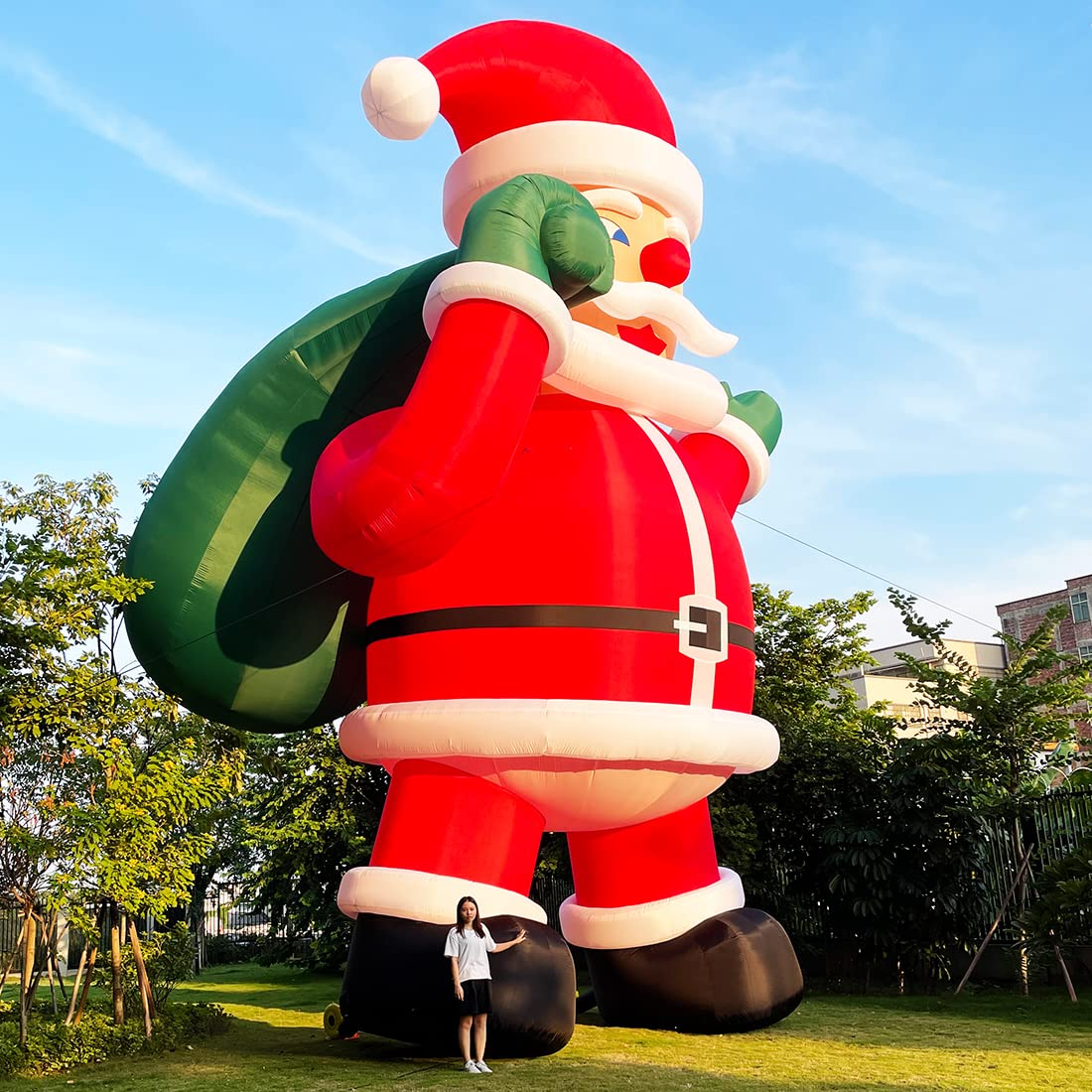 40Ft Giant  Premium Inflatable Santa Claus with Blower for Christmas Yard Decoration - No Lights Included