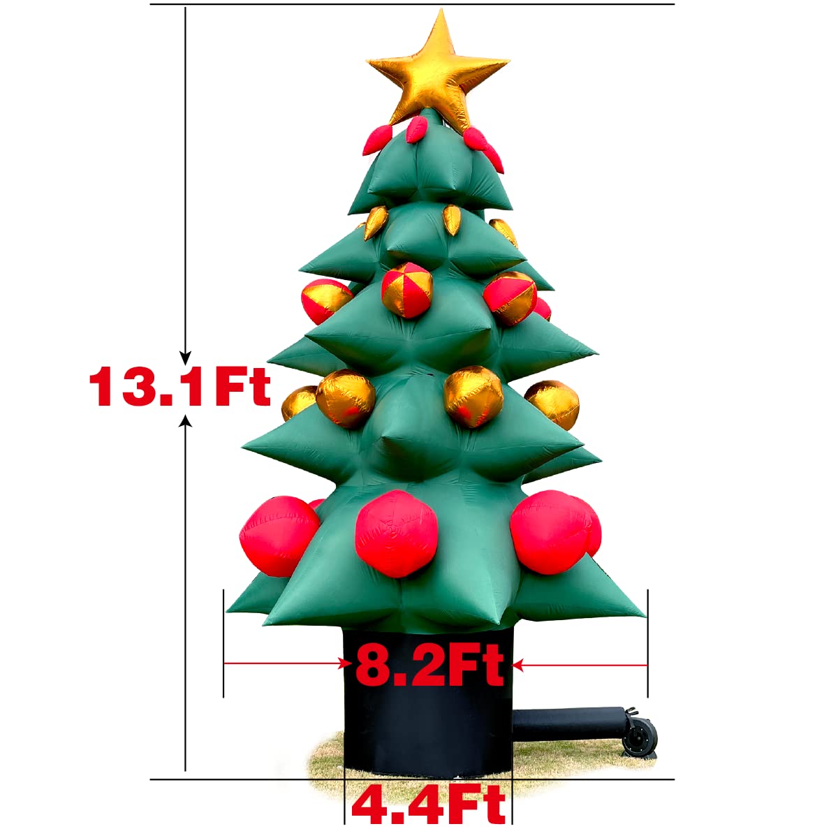 13ft Inflatable Christmas Tree with LED Lights: Dazzling Holiday Decor