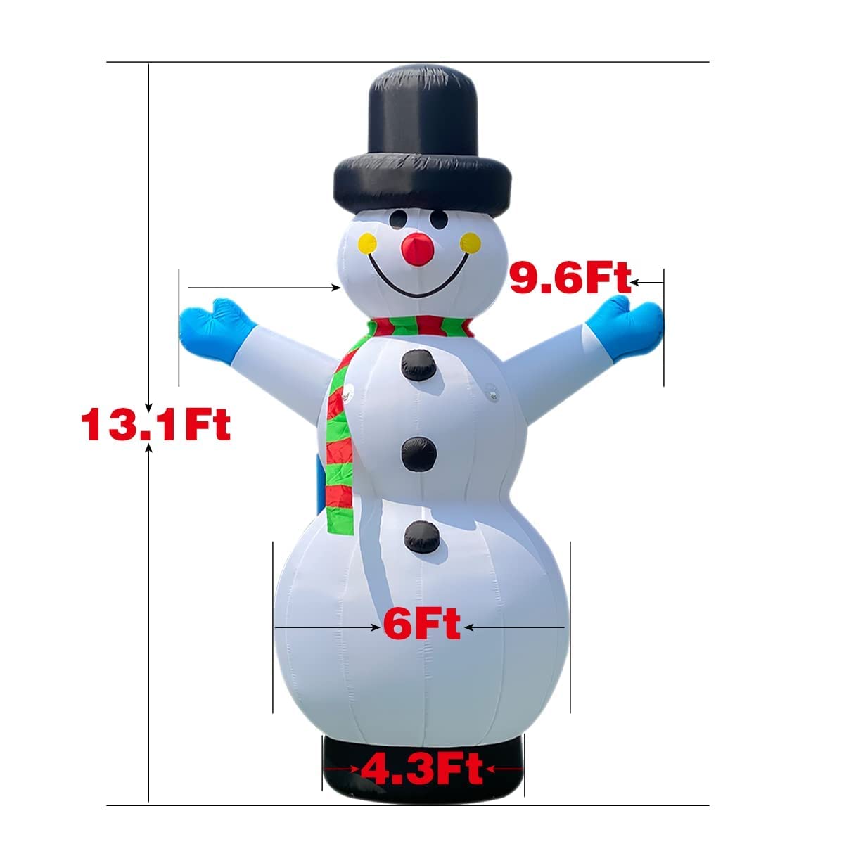 13Ft Christmas Inflatable Snowman without Light