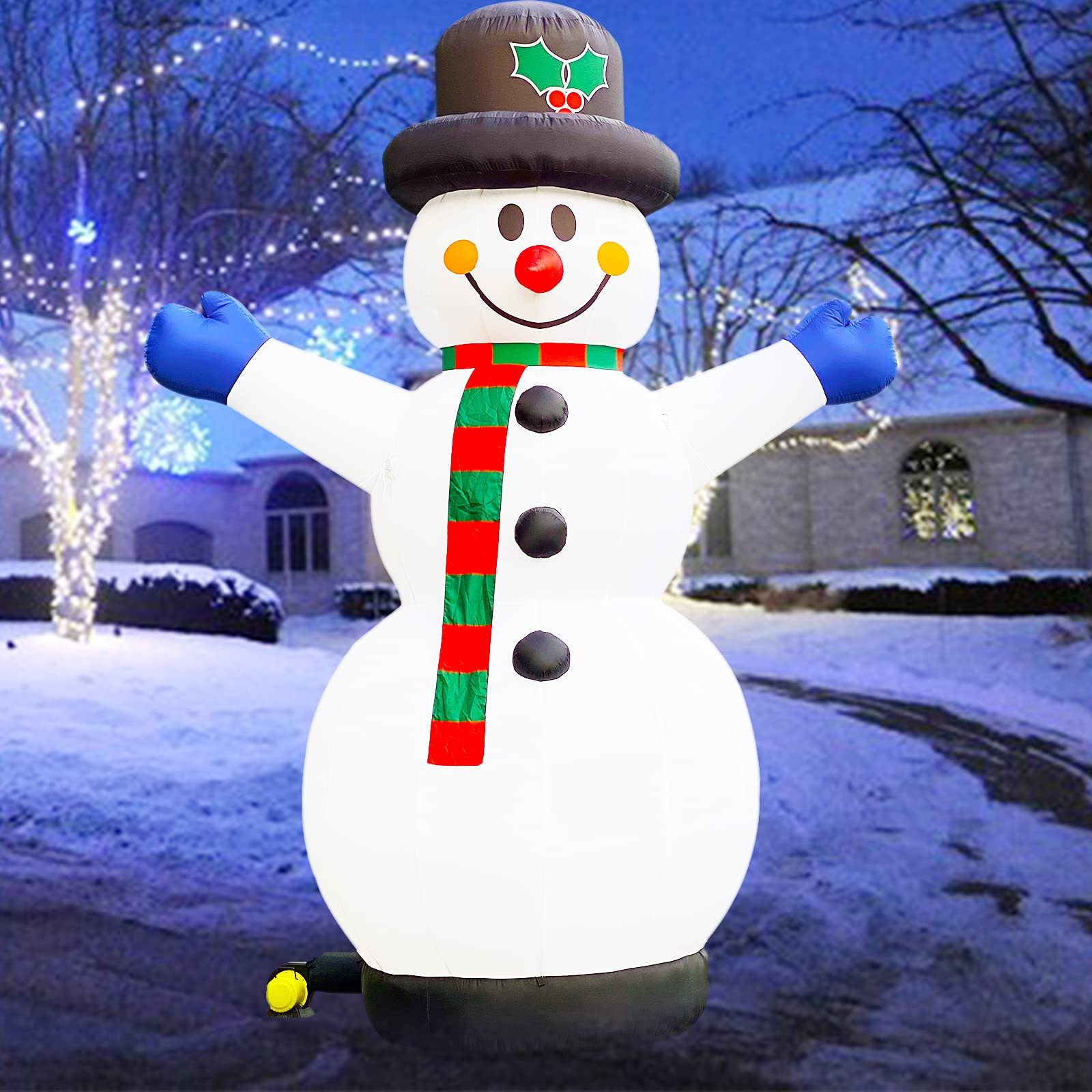 33Ft Giant Inflatable Snowman for Christmas with Blower - No Lights Included