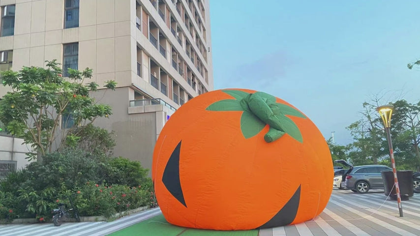 video 1: halloween inflatables-Giant 26ft halloween Inflatable pumpkin outdoor decoration