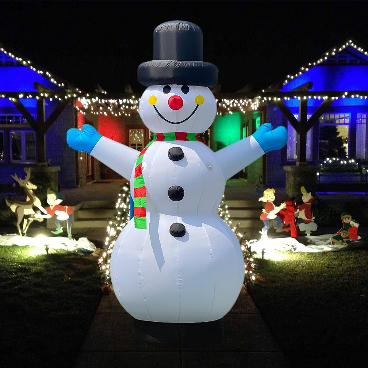 26Ft Giant Inflatable Snowman for Christmas with Blower - No Lights Included